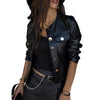 Image of Ladies Pu Leather Jacket Faux Leather Coat Shopping