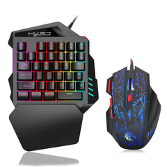 Colorful One-Handed Gaming Keyboard Compact Shopping