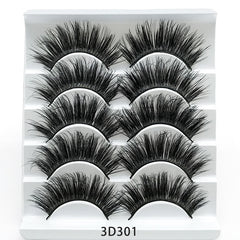 Mink False Eyelashes 3D False Eyelashes Five Pairs Of Soft Cotton Stalk Eyelashes Shopping111