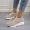 Image of Sneakers Platform Wedge Heel Casual Shoes Lace-up Mesh Sneakers Shopping