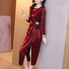 Image of Satin Dress Female Red Dress Long Skirt Shopping