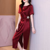 Image of Satin Dress Female Red Dress Long Skirt Shopping