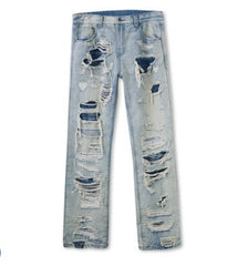 Kaalixto Ripped Jeans Men's Washed Pants Shopping