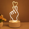 Image of 3D Lamp Acrylic USB LED Night Lights Neon Sign Lamp Xmas Home Decorations For Room Decor Valentines Day Gifts Shopping