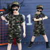 Image of Boys summer short sleeve camouflage clothing Shopping