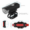 Image of USB Rechargeable LED Bicycle Headlight Bike Head Light Cycling Rear Front Lamp Bike Light Rainproof USB Rechargeable LED bicycle Light Shopping