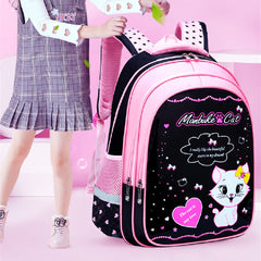 Kids School Cute Cat Print Backpack Shopping