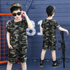 Image of Boys summer short sleeve camouflage clothing Shopping