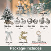 Image of 2ft Mini Christmas Tree With Light Artificial Small Tabletop Christmas Decoration With Flocked Snow, Exquisite Decor & Xmas Ornaments For Table Top For Home & Office Shopping