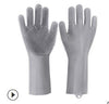 Image of Silicone Heat-resistant Cleaning Brush Scrubbing Gloves Shopping