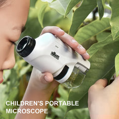 Pocket Microscope For Kids, Portable Handheld Mini Microscope Toy, Kids Microscope With LED Light 60X-120X Explore The Wonders Of Nature With This Portable Microscope Toy Shopping