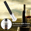 Image of Wine Opener With Foil Cutter, Air Pressure Wine Bottle Opener Easy Cork Remover Corkscrew Stainless Steel Bar Accessories Kitchen Supplies Wine Air Pressure Bottle Opener Four-Piece Set Cylinder Shopping