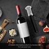 Image of Wine Opener With Foil Cutter, Air Pressure Wine Bottle Opener Easy Cork Remover Corkscrew Stainless Steel Bar Accessories Kitchen Supplies Wine Air Pressure Bottle Opener Four-Piece Set Cylinder Shopping