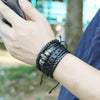 Image of Men's Punk Woven Leather Bracelet Shopping