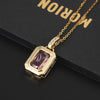 Image of RETRO Geometric Color Zircon Necklace Shopping