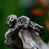 Image of Nordic Viking Letter Stainless Steel Ring Titanium Steel Retro Stylish Opening Ring Shopping