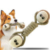 Image of Pet Dog Toys For Large Small Dogs Toy Interactive Cotton Rope Mini Dog Toys Ball For Dogs Accessories Toothbrush Chew Premium Cotton-Poly Tug Toy For Dogs Interactive Rope Dog Toy For Medium Dogs Shopping