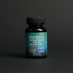 Sea Moss 7000mg Black Seed Oil 4000mg Ashwagandha 2000mg Ginger Blend With Turmeric 2000mg Bladderwrack Burdock   Vitamin D3 Vitamin C With ACV Chlorophyll Manuka Elderberry Dandelion Yellow Dock Shopping