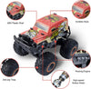 Image of 1 .14 All Terrain Off Road 2.4Ghz Remote Control Monster Trucks For Boys With LED Lights  Orange Shopping