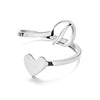 Image of Simple Letter Three-dimensional Loving Heart With Opening Adjustable Ring Shopping