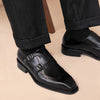 Image of Leisure British Leather Square Toe Shoes Shopping