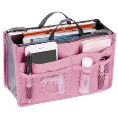 Handbag Organizer Insert For Women With 13 Pockets Large Capacity Lining Zipper Handle Portable Women's Purse Bag Travel Documents Cards Small Items Shopping111