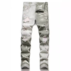 Straight Jeans Gradient Color Tie-dye Shopping