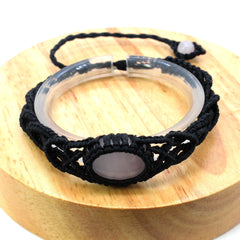 Natural Crystal Dan-shaped Handmade DIY Woven Bracelet Ethnic Style Adjustable Bracelet Shopping