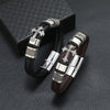 Image of Alloy Punk Men's Leather Cord Bracelet Shopping