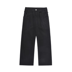 Men's Solid Color Casual Straight Trousers Shopping