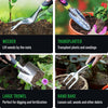 Image of Heavy Duty Garden Tools 9Pieces Set - Rust Proof, Ergonomic Gardening Hand Tools Garden Gifts For Mom And Dad Shopping