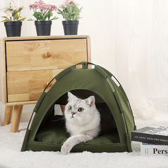 Cat Tent Bed With Removable Non-Slip Soft Pad, Portable Pet Tent Cave For Cats And Small Dogs Kitten Breathable Self-Cooling Pet Mat For Dogs And Cats Shopping