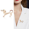 Image of Cute Dripping Oil Sausage Dog Animal Pin Simple Same Style Breastpin Ornament Shopping