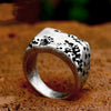 Image of Men's Vintage Distressed Stainless Steel Rock Ring Shopping