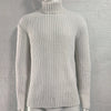 Image of Turtleneck Solid Color Slim Fit Knit Sweater Shopping