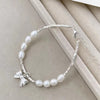 Image of Women's Fashion Temperament Pearl Heart Bracelet Shopping