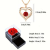 Image of Necklace Female Red Sapphire Pendant Clavicle Chain Jewelry Shopping