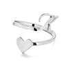 Image of Simple Letter Three-dimensional Loving Heart With Opening Adjustable Ring Shopping