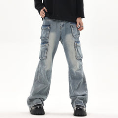 Fashion Men's Multi-pocket Workwear Jeans Shopping