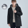 Image of Warm And Comfortable White Duck Down Men's Down Jacket Shopping