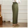 Image of Men's Summer High Waist Straight Cotton And Linen Casual Pants Shopping