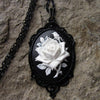 Image of Victoria Black Rose With White Or White Rose With Black Necklace Shopping