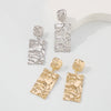 Image of Alloy Pleated Elegant And Simple Earrings Geometric Earrings Shopping