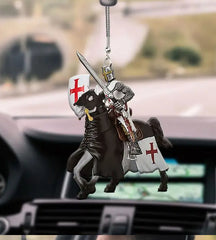 Acrylic Flat Knight Car Pendant Car Interior Decoration Accessories Rearview Mirror Decorations Pendant Shopping