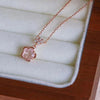 Image of Niche Irregular Gravel Unique Cut Crystal Cherry Blossom Temperament Peach Blossom Pendant Clavicle Necklace Shopping