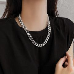 Thick Cuban Link Chain Titanium Steel Necklace Clavicle Chain Shopping