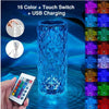 Image of Creative Crystal Diamond Table Lamp Rechargeable Acrylic Bedroom Bedside Shopping