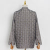 Image of Personalized Grey Plaid Jacket With Heavy Pleating Shopping