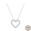 Image of Heart-shaped Moissanite Necklace Simple Classic S925 Sterling Silver Shopping