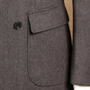 Image of Herringbone Woolen Slim Fit Men's Mid Length Double Breasted Coat Shopping